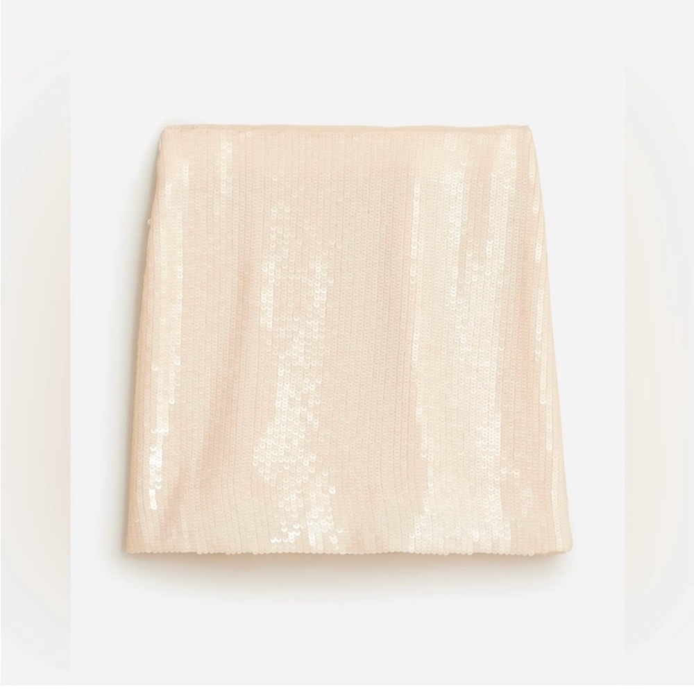 J. Crew Ivory Sequin Mini Skirt